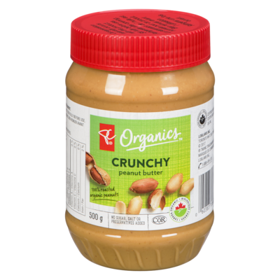 PC Organics Organic Crunchy Peanut Butter  500 g, $1.00/100g