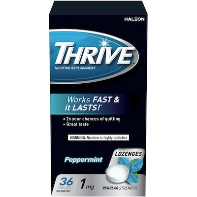 Thrive Pastilles de nicotine, saveur de menthe, 1 mg 36 ea, 0,56 $/1ch