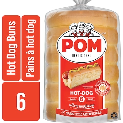 POM Pains à hot-dog ultra-moelleuxᴹᶜ 6 ea