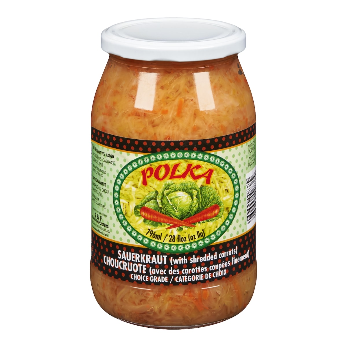 Polka Sauerkraut with Carrots 796 ml, $0.56/100ml