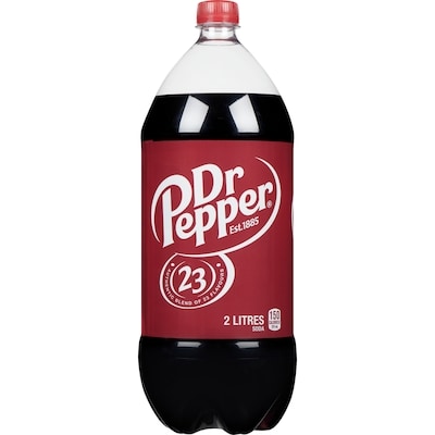 Dr Pepper Soda 2 l, $0.17/100ml