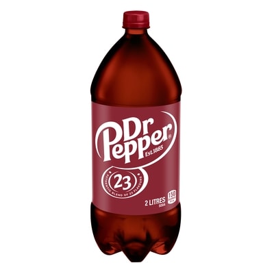 Dr Pepper Soda 2 l, $0.21/100ml