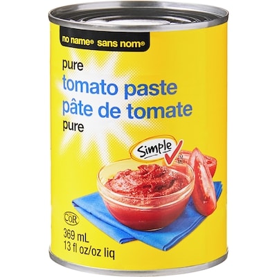 No Name Pure Tomato Paste  369 ml, $0.67/100ml