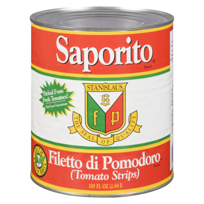 Stanislaus Strips of Peeled Tomato    2 l, $0.32/100ml