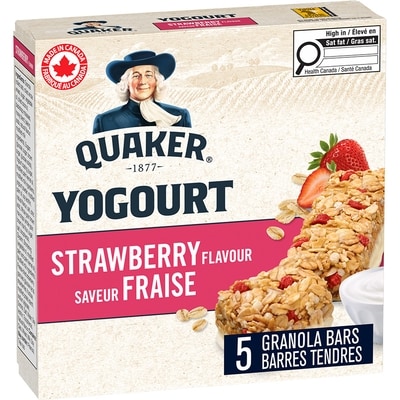 Quaker Yogourt Strawberry Granola Bars, 5 bars 175 g, $2.74/100g