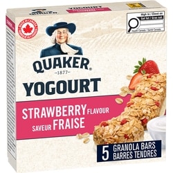 Quaker Barres tendres Yogourt Fraise, 5 barres 175 g, 2,85 $/100g