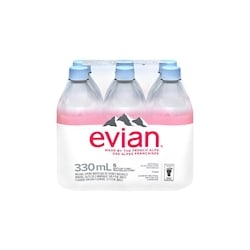 Evian Water 6x330.0 ml, $0.56/100ml