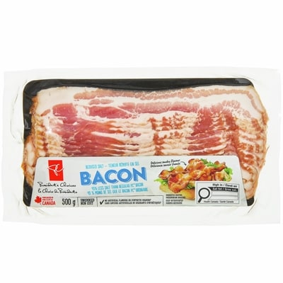 le Choix du Président Bacon à teneur réduite en sel 500 g, 1,80 $/100g