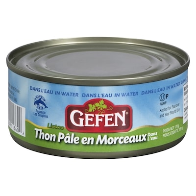 Gefen Thon pâle en morceaux dans l’eau casher 170 g, 1,62 $/100g