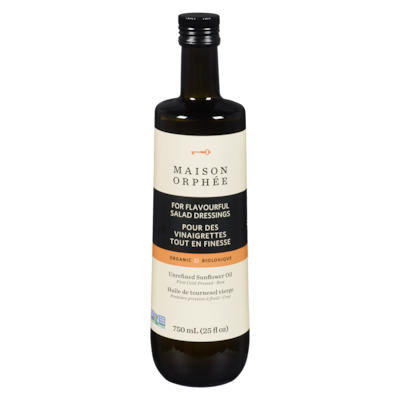 Maison Orphee Organic Unrefined Sunflower Oil 750 ml, $1.87/100ml