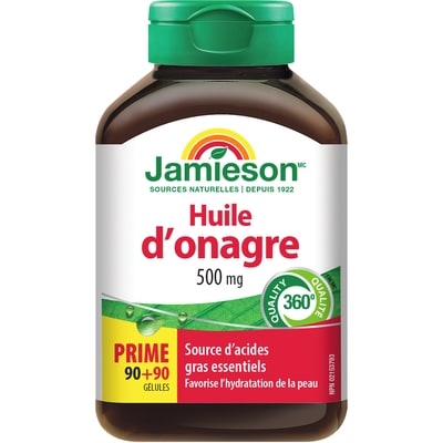 Jamieson Huile d’onagre 500 mg 180 ea, 0,11 $/1ch