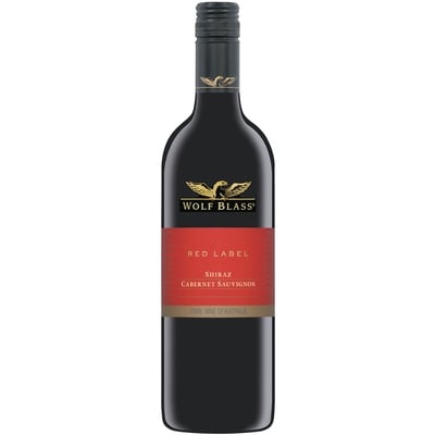 Wolf Blass Wolf Red Label Shiraz Cabernet Sauvignon (ID required at pick-up) 750 ml, $2.29/100ml
