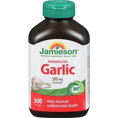 Jamieson Odourless Garlic 500 mg 300 ea, $0.07/1ea