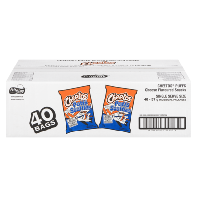 Cheetos Puffs, Vending Chips 40x37.0 g, $2.30/100g