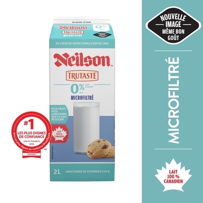 Neilson Lait microfiltré 0% 2 l, 0,29 $/100ml