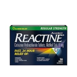 Regular Strength Allergy Cetirizine Hydrochloride 5 mg Tablets