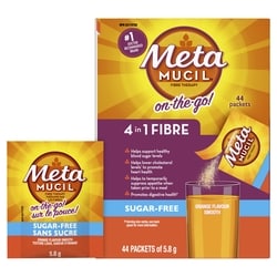 4 in 1 MultiHealth Fibre, Sugar-Free Fiber Suplement Powder, Orange, 44 Packets