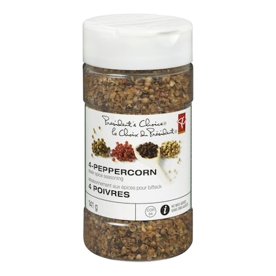 President's Choice 4-Peppercorn Steak Spice Seasoning 141 g, $4.60/100g