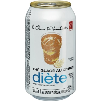 le Choix du Président Thé glacé au citron diète  12x355.0 ml, 0,16 $/100ml