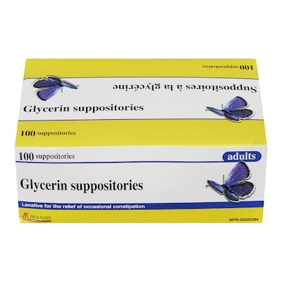 Rougier Adults Glycerin Suppositories 100 ea, $0.21/1ea