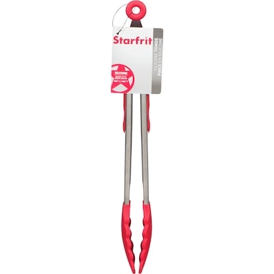 Starfrit Red 12 Inch Silicone Tongs   1 ea, $9.00/1ea