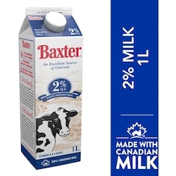 Baxter 2% Partly Skimmed Milk - 1 l | Atlantic Superstore