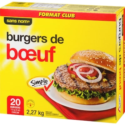 Burgers de bœuf, format club