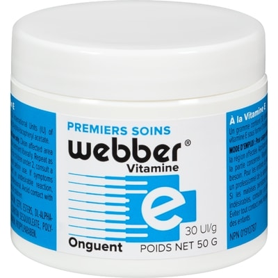 Webber Vitamine E – UI 50 g, 18,98 $/100g