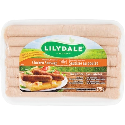 Lilydale Saucisse au Poulet 375 g, 1,68 $/100g