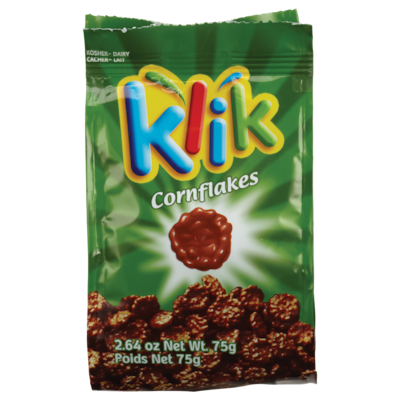 Klik Flocons de maïs au chocolat 75 g, 7,99 $/100g