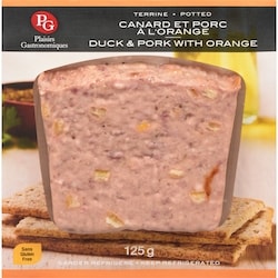 Plaisirs Gastronomiques Terrine de canard et porc à l'orange 125 g, 5,19 $/100g
