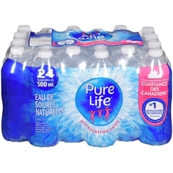 Pure Life Eau de source naturelle  24x500.0 ml, 0,04 $/100ml