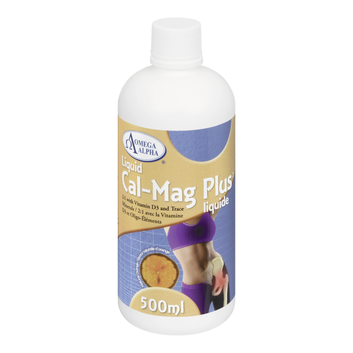 Omega Alpha Calcium + Magnesium Liquid 500 ml, $7.20/100ml