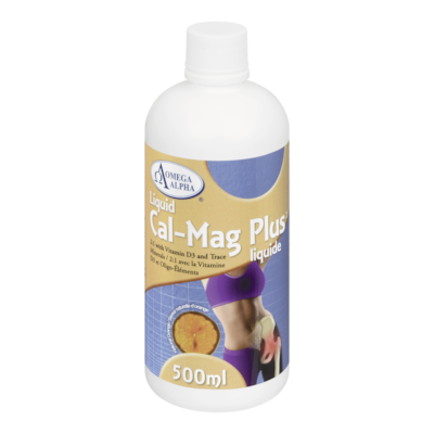Omega Alpha Calcium + Magnesium Liquid 500 ml, $7.20/100ml