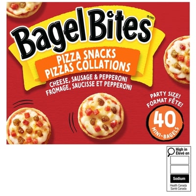 Bagel Bites Bagel Bites Cheese, Sausage & Pepperoni Frozen Pizza Snacks 882 g, $1.53/100g