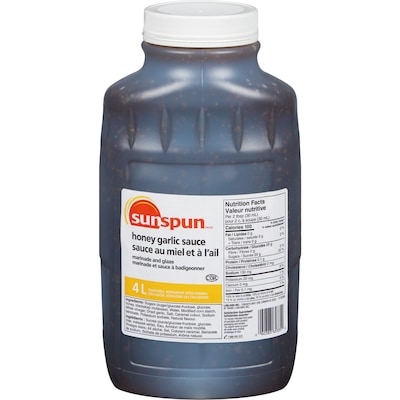 Sunspun Honey Garlic Sauce 4 l, $0.55/100ml