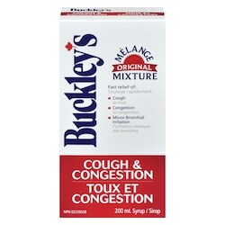 Buckley’s Sirop Toux et congestion 200 ml, 8,25 $/100ml