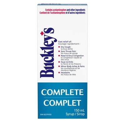 Buckley's Complete Syrup For Cough, Cold & Flu Relief 150 ml, $11.33/100ml
