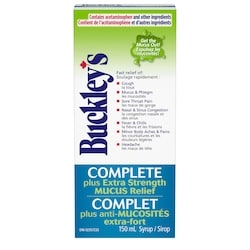 Buckley’s Complet Plus Anti-Mucosités Extra Fort (Sirop) 150 ml, 10,99 $/100ml