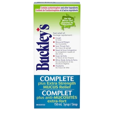 Buckley’s Complet Plus Anti-Mucosités Extra Fort (Sirop) 150 ml, 10,66 $/100ml