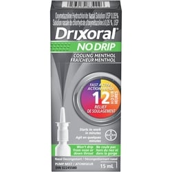 Drixoral Vaporisateur No Drip avec fraîcheur menthol 15 ml, 56,60 $/100ml