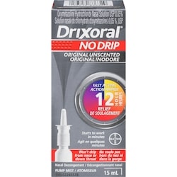 No Drip Original Unscented Spray, Nasal Congestion Relief