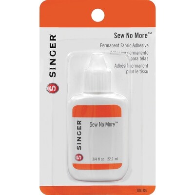 Singer Sew No More. Permanent Fabric Adhesive 1 ea, $5.49/1ea