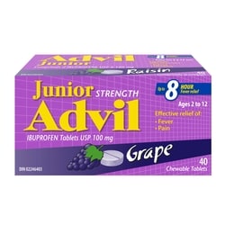Junior Strength Chewable Tablets, Grape, 40 Count