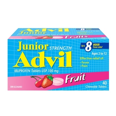 Advil Jr Chews, Fruit 40 ea, $0.38/1ea