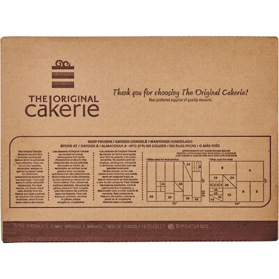 GFS Brownie Original Cakerie triple chocolat 2.84 kg, 1,69 $/100g