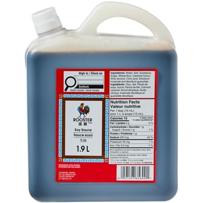 Rooster Soy Sauce 1.9 l, $0.30/100ml