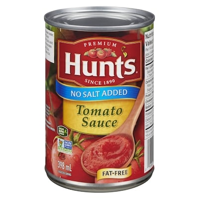 Hunt's Tomato Sauce, No Salt 398 ml, $0.50/100ml