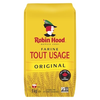 Robin Hood farine tout usage original 1 kg, 0,55 $/100g