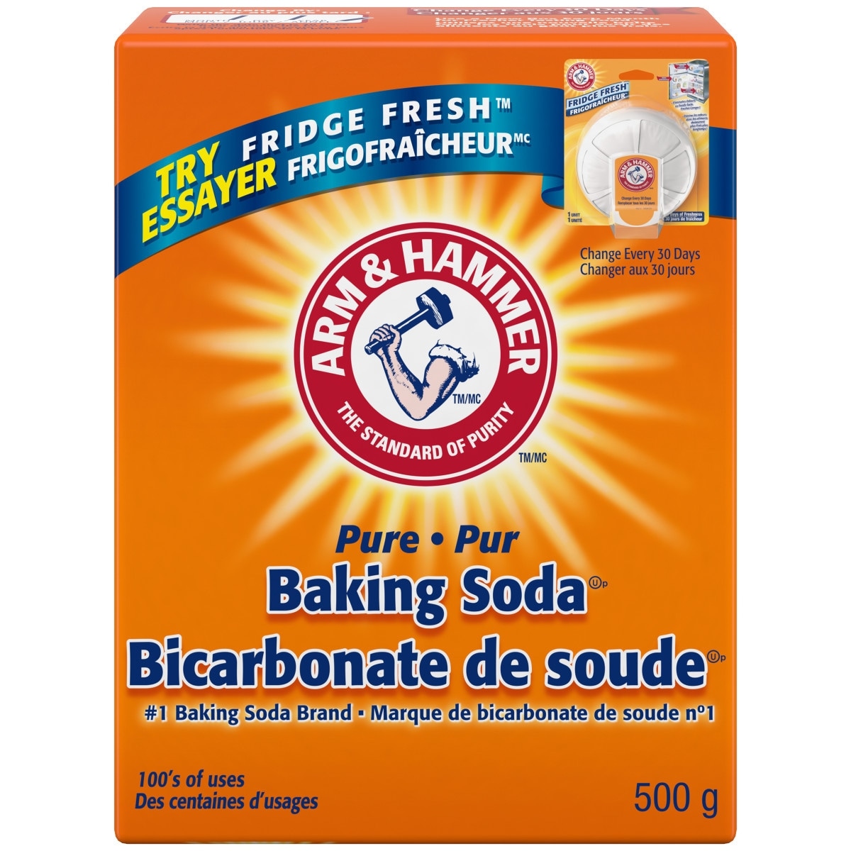 Arm & Hammer Bicarbonate de soude 500 g, 0,50 $/100g